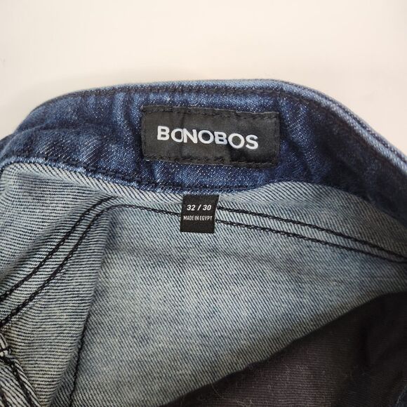 Bonobos Mens Tailored Fit 5 Pocket Dark Wash Blue Jeans 32/30 - Picture 6 of 9